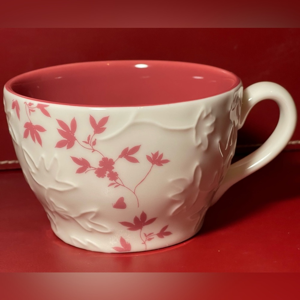 Starbucks 2006 Pink and White Floral Mug | 9 oz